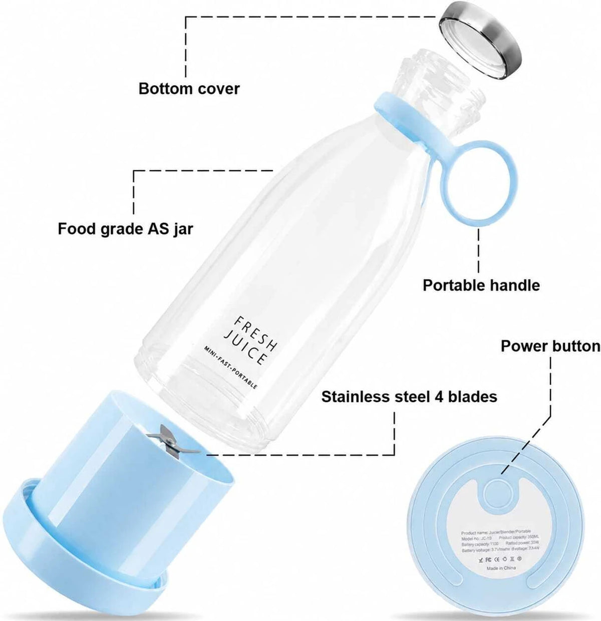 Electric Portable Mini Juicer Bottle
